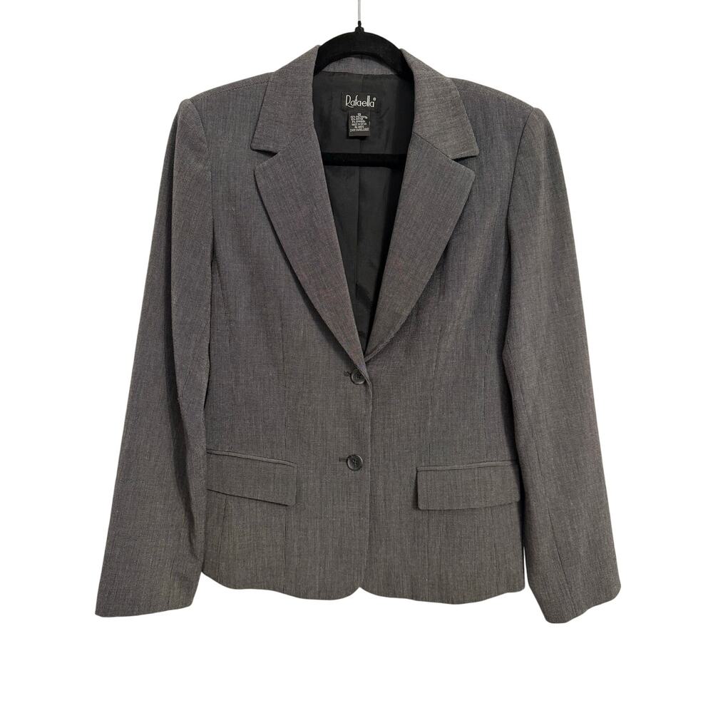 Rafaella Women's Size 12 Business Capsule Button Stretch Blazer Jacket Office